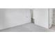 Clean and neutral bedroom with ensuite bathroom and shower with neutral carpet and white walls at 631 Contento Ct, Sanford, NC 27330
