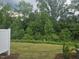 Spacious backyard with lush greenery and trees, perfect for outdoor activities and relaxation at 104 Lavender Ln, Clayton, NC 27520
