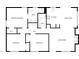 Simplified floor plan shows kitchen, baths, living room, and bedrooms at 1125 Field Meadows Dr, Zebulon, NC 27597