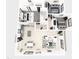 Modern floor plan showcasing three bedrooms, two bathrooms, and an open-concept living area at 15 Bourbon St, Fuquay Varina, NC 27526