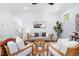 Inviting living room with neutral tones, modern decor, hardwood floors, and ample natural light at 2218 Woodrow St, Durham, NC 27705