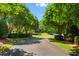 Paved driveway with trees and landscaped lawns leading to stately home at 266 Perfect Moment Dr, Durham, NC 27713