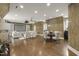 Entertainment room with theater screen and dining area at 266 Perfect Moment Dr, Durham, NC 27713