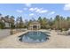 Stunning pool and cabana offer a luxurious outdoor retreat with ample lounge space at 266 Perfect Moment Dr, Durham, NC 27713