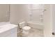 Clean bathroom featuring a bathtub, toilet, and sink at 46 Coffee Tree Cir, Clayton, NC 27527