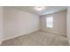 Bright bedroom has neutral walls, plush carpeting, and a window at 46 Coffee Tree Cir, Clayton, NC 27527