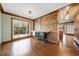 Spacious living room with hardwood floors and large windows at 513 W Glendale St, Siler City, NC 27344