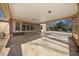 Spacious covered patio with a view of the surrounding yard and mature trees at 513 W Glendale St, Siler City, NC 27344