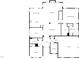 Main level floor plan featuring a kitchen, living room, primary bedroom, and garage at 9100 Palm Bay Cir, Raleigh, NC 27617