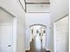 Spacious foyer with hardwood floors that leads to open floor plan at 9100 Palm Bay Cir, Raleigh, NC 27617
