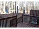 Back deck area with fenced view into the woods at 106 Weatherstone Dr # B, Chapel Hill, NC 27514
