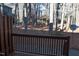 Wooded backyard view from the deck at 106 Weatherstone Dr # B, Chapel Hill, NC 27514