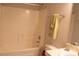 A full bathroom with shower and tub at 106 Weatherstone Dr # B, Chapel Hill, NC 27514