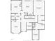 Second floor plan including primary bedroom with bath, multiple bedrooms and baths, plus laundry room at 1530 Armscroft Ln, Apex, NC 27502