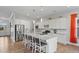 Spacious kitchen with white cabinetry, granite countertops and stainless steel appliances at 1530 Armscroft Ln, Apex, NC 27502