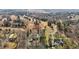 Aerial view of the property and its location in the surrounding landscape at 1837 Shamrock Dr, Burlington, NC 27215