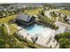 Aerial view of neighborhood pool and rec center at 2335 Whitewing Ln, Wendell, NC 27591