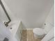 Small bathroom with a white toilet and a vanity at 3908 Sturbridge Dr, Durham, NC 27713
