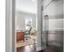 Kitchen with stainless steel appliances, granite countertops, view of office at 3924 Overcup Oak Ln, Cary, NC 27519