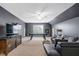 Game room offering a pool table, sofa, and television area at 3924 Overcup Oak Ln, Cary, NC 27519