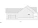 West view of the home featuring vertical siding, roofline, and garage at 582 Harnett Central Rd, Fuquay Varina, NC 27526