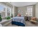 Bedroom with a bed, decoratative molding, and a window seat at 6205 Roles Saddle Dr, Rolesville, NC 27571