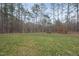 Large, grassy backyard with mature trees offers plenty of space for outdoor activities at 85 Willow Bend Dr, Youngsville, NC 27596