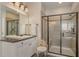 Bathroom boasting glass shower, updated vanity, and contemporary design at 101 Tussled Ivy Way, Cary, NC 27513