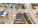 An aerial view of a home in a suburban neighborhood with a corner lot and a fenced backyard at 1024 Traditions Ridge Dr, Wake Forest, NC 27587