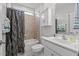 Bathroom featuring a tub, shower, toilet, vanity and mirror at 1024 Traditions Ridge Dr, Wake Forest, NC 27587