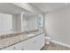 Bathroom featuring a vanity, mirror, sink, toilet, shower, and window at 104 Wilderness Ct, Mebane, NC 27302