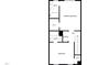 Upstairs floor plan featuring a primary bedroom with walk-in closet, bathroom, and an additional bedroom with walk-in closet at 2356 Bay Harbor Dr, Raleigh, NC 27604