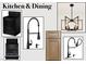 Kitchen and dining finishes rendering at 2833 Faucette Ln, Burlington, NC 27217
