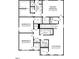 Second floor plan displays primary suite, bathroom, laundry and flexible space. Includes bedrooms and walk-in closets at 3205 Shannon Woods Lane # 20, Apex, NC 27523