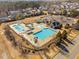 Aerial view of community pool, playground, and parking at 3215 Jones Lake Rd, Fuquay Varina, NC 27526