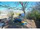 View of the backyard and a shed at 407 Iris Bryant Rd, Dunn, NC 28334