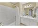 Clean, functional bathroom with a shower-tub combination and a white vanity at 6013 Kohler Ln, Raleigh, NC 27616