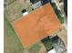 Aerial view of property highlighting the home's location within the lot and its proximity to surrounding areas at 804 S Sampson Ave, Dunn, NC 28334