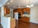 Bright kitchen with stainless steel appliances, granite countertops, and lots of storage at 9221 Calabria Dr # 121, Raleigh, NC 27617