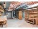 Unfinished basement with storage capabilities and utilities at 10009 Bushveld Ln, Raleigh, NC 27613