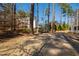 Backyard view with trees and a trampoline at 1012 Casa Dega Way, Raleigh, NC 27613