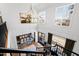 View of the two-story foyer and formal dining from the second floor at 1012 Casa Dega Way, Raleigh, NC 27613