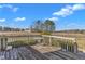 View from the deck shows private fenced yard and pastoral views at 103 Fieldstone Dr, Clayton, NC 27520