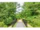 Nature trail bridge surrounded by lush greenery and trees in the community at 112 Central Townes Way # 294, Raleigh, NC 27603