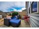 Cozy patio featuring comfortable outdoor seating and a charming red bistro set, perfect for relaxing at 211 Monarda Way, Hillsborough, NC 27278