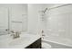 Clean and bright bathroom features a shower-tub combo, toilet, and vanity with sink at 2505 Mt Zion Church Rd Rd, Apex, NC 27502