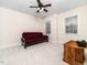 Bedroom with carpet flooring, ceiling fan and natural light at 2639 Bowden Dr, Creedmoor, NC 27522