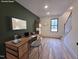 Bright office with great natural light, modern wood desk, and colorful decor at 3601 Bivins Rd, Hillsborough, NC 27278