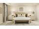Cozy bedroom with a neutral color palette, and a decorative rug creating a peaceful retreat at 4020 Shadbush St, Raleigh, NC 27616