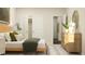 This bedroom includes an area with doors to access other rooms and closet and a dresser for clothes storage at 4020 Shadbush St, Raleigh, NC 27616